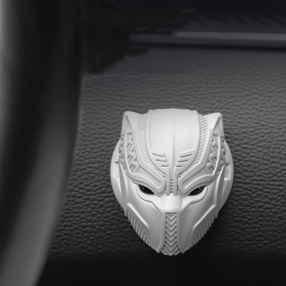 Black Panther One-button Start Cover Decorative Sticker Car Modified Superhero Start Stop Button Cover