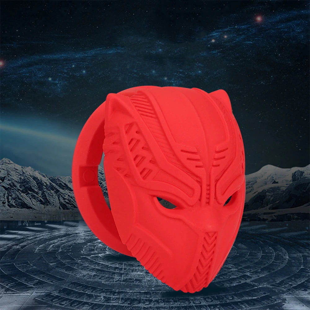 Black Panther One-button Start Cover Decorative Sticker Car Modified Superhero Start Stop Button Cover