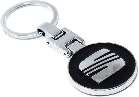 Car keychain Double Faced logo for seat - Black